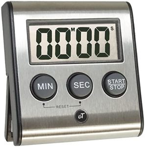 Elegant Digital Kitchen Timer: Stainless Steel, Magnetic, Loud