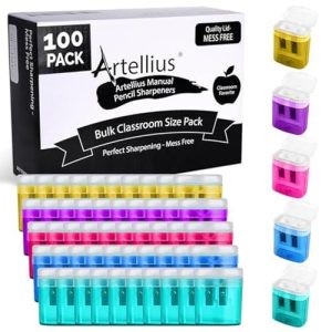 100 Pack Bulk Double-Hole Pencil Sharpeners