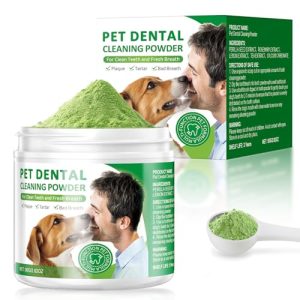 Pet Dental Powder for Dogs & Cats - Plaque & Bad Breath Remover
