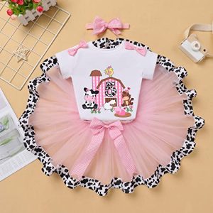 Girl’s Farm Animal 5th Birthday Cake Smash Outfit