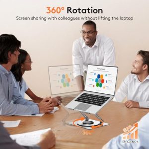 TECKNET 360° Rotating Ergonomic Laptop Stand (Silver)