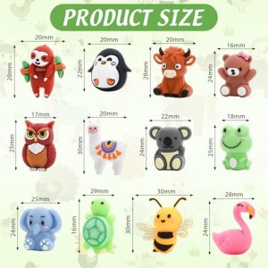 12 Pcs 3D Animal Silicone Focal Beads for Crafts