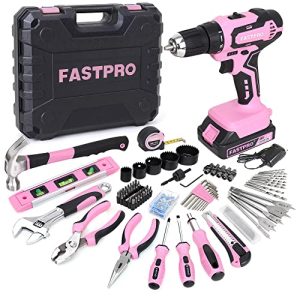FASTPRO Pink 177-Pc 20V Drill & Home Tool Set