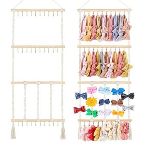 Dahey Macrame Headband Holder & Bow Hanger - Boho Decor