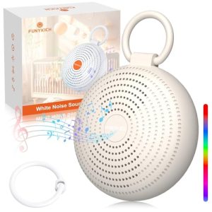 FUNYKICH Travel White Noise Sound Machine with Speaker