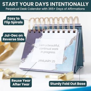 Bloom Undated Inspirational Desk Easel Calendar