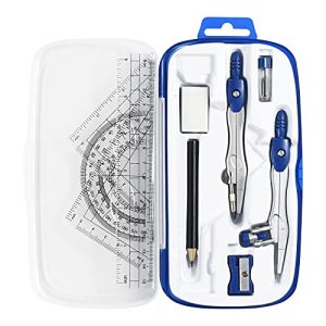 Unjoo 10-Piece Math Geometry Kit with Storage Box