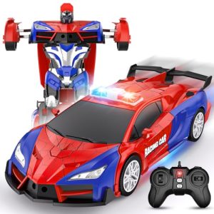Febyhim RC Transforming Car with LED Lights