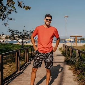 KuaiLu Men’s Leather Arch Support Flip Flops