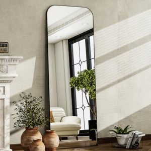 HARRITPURE 57″x20″ Black Rounded Full Length Mirror