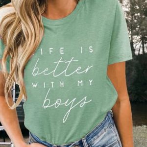 Trendy “Mama” T-Shirt for Women – Boy Mom Summer Fashion