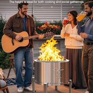 YEFU Adjustable Fire Pit Stand for Solo Stove & More
