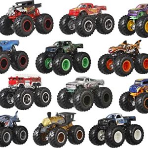 Hot Wheels Monster Trucks Set – 12 Die-Cast Toys (Amazon Excl)