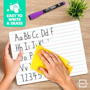 Scribbledo Lined Double Sided Dry Erase Board for Kids