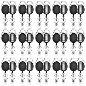 30-Pack Retractable ID Badge Holders & Lanyards