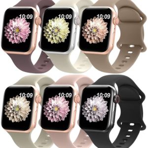 RQQ Apple Watch Sport Bands: 6-Pack Liquid Silicone