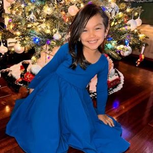 Stelle Long Sleeve Cotton Skater Dress for Girls | 10Y