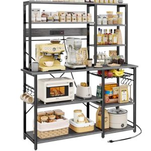 6-Tier Bakers Rack with Power Outlets - Kitchen Storage