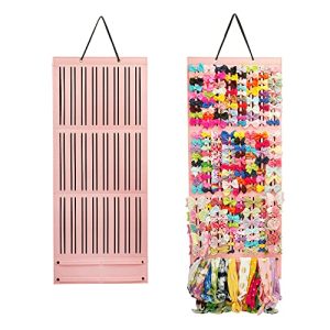 Baby Girl Hair Bows & Clips Holder - Pink Wall Hanging