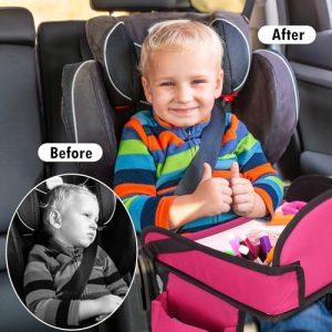 WENRENER Kids Car Seat Travel Tray – Pink Drawing Kit