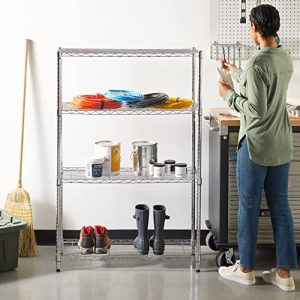 Amazon Basics 4-Shelf Adjustable Steel Wire Storage Rack