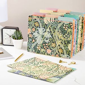 William Morris Floral File Folders 12 Pack Letter Size