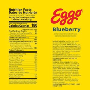 Eggo Blueberry Waffles Family Pack – 24ct Frozen Breakfast