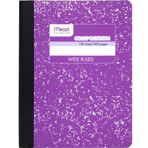 Mead Wide Ruled Composition Notebook – 100 Sheets