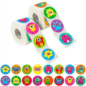 600 PCS Cartoon Monster Reward Stickers for Kids