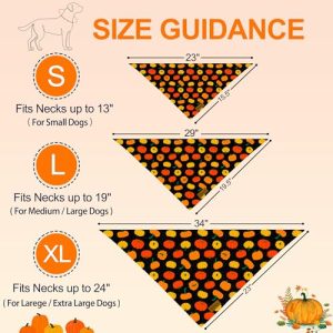 Fall Dog Bandanas: Reversible Halloween & Thanksgiving Scarf