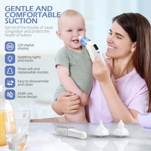 Pudult Electric Nasal Aspirator – Light, Music & 3 Tips