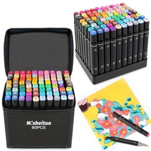 80 Colors Dual Tip Alcohol Markers – Art & Sketching