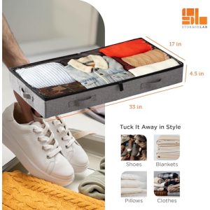 storageLAB Under Bed Organizers – Low Profile, 2-Pack