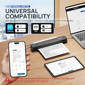 POLONO D810 Portable Inkless Bluetooth Thermal Printer