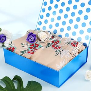 Large Blue Magnetic Gift Box for Presents (13×9.7×3.4″)