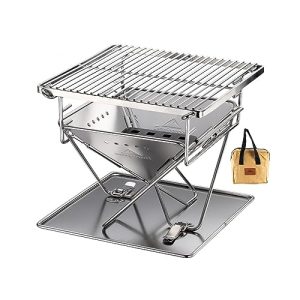 CAMPINGMOON Mini Portable Charcoal Grill & Fire Pit