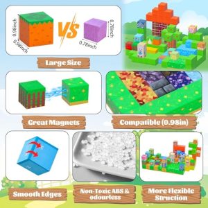 120PCS Farm Magnetic Blocks: STEM Montessori Toy for Kids 3-8