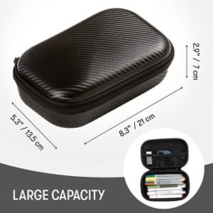 ZIPIT Black Carbon Hard Pencil Box Organizer
