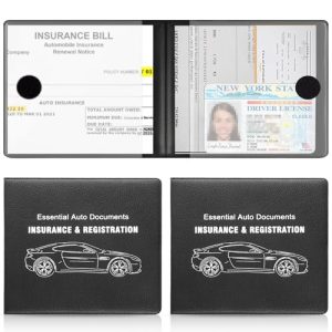 UYYE Car Registration & Insurance Card Holder 2-Pack