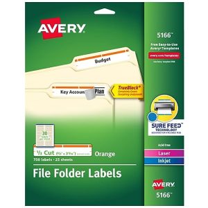 Avery TrueBlock File Folder Labels, 750 Count, Permanent