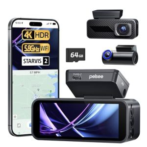 Pelsee P1 Pro 4K Dual Dash Cam: Night Vision & GPS