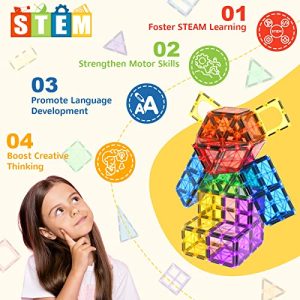 60-Piece Magnetic Building Tiles: STEM Kids Toy
