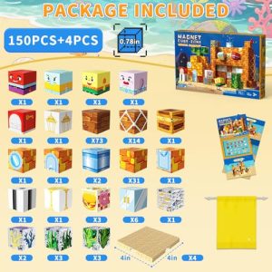 150PCS Magnetic Blocks with Baseplates: Undersea Restaurant STEM Toy
