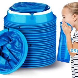 Valchoose Kids Puke Bags - 25 Pack, 800ml, No Leak