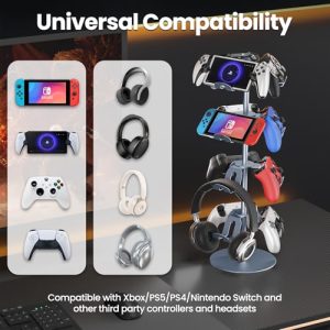 ZHGM 4-Tier Rotatable Gaming Controller & Headset Stand