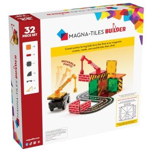 MAGNA-TILES Builder 32-Piece Magnetic Construction Set