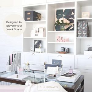 BLU MONACO White 6-Piece Desk Organizer Set