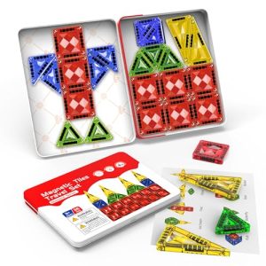 Zupooko Mini Magnetic Tiles: Travel STEM Building Blocks