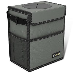 KNODEL Waterproof Car Trash Can - Medium, Gray