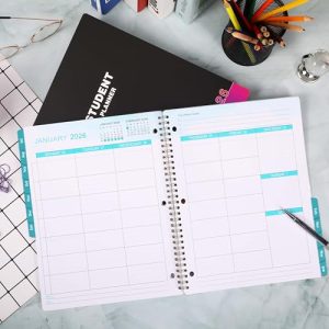 Student Academic Planner 2025-2026: Monthly & Weekly (9×11)